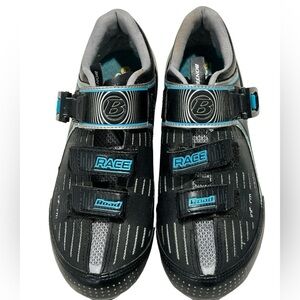 Bontrager Inform Women’s Black and Blue Race Road Biking Cycling Shoes Size 9.5